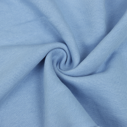 Ткань Футер 3-х нитка, Петля, цвет Светло-Голубой (на отрез)  в Курске