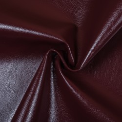 Ткань Дерматин (Кожзам) для мебели, цвет Бордовый (на отрез)  в Курске