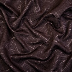 Ткань Блэкаут для штор &quot;Ледовое тиснение цвет Темно-Коричневый&quot; (на отрез)  в Курске