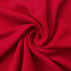 Флис Односторонний 130 гр/м2, цвет Красный (на отрез)  в Курске