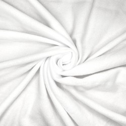 Флис Односторонний 130 гр/м2, цвет Белый (на отрез)  в Курске