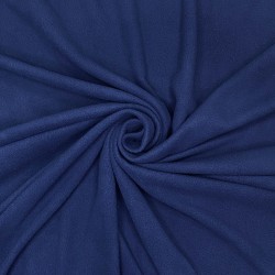 Ткань Флис Односторонний 130 гр/м2, цвет Темно-синий (на отрез)  в Курске