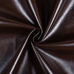 Ткань Дерматин (Кожзам) для мебели, цвет Темно-Коричневый (на отрез)  в Курске