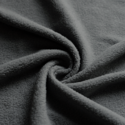 Ткань Флис Односторонний 130 гр/м2, цвет Серый (на отрез)  в Курске