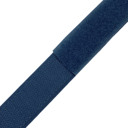 Контактная лента 25мм цвет Синий (велькро-липучка, на отрез)  в Курске