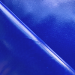 Ткань ПВХ 450 гр/м2, Синий (Ширина 160см), на отрез  в Курске