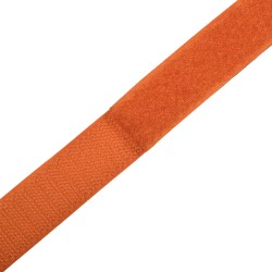 Контактная лента 25мм цвет Оранжевый (велькро-липучка, на отрез)  в Курске